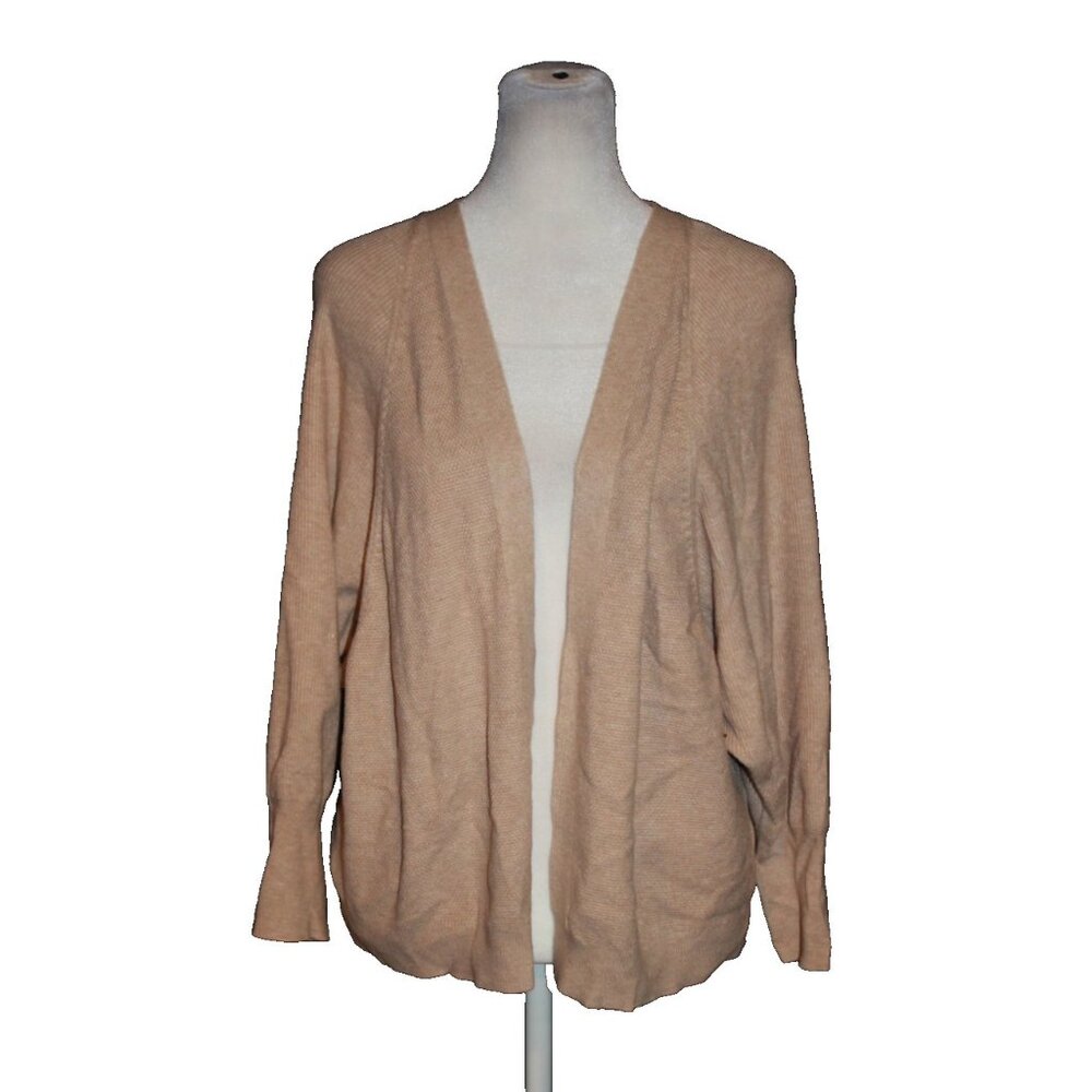 Essentials Milano Women’s Size Large Beige Open Front Cardigan Sweater NWOT